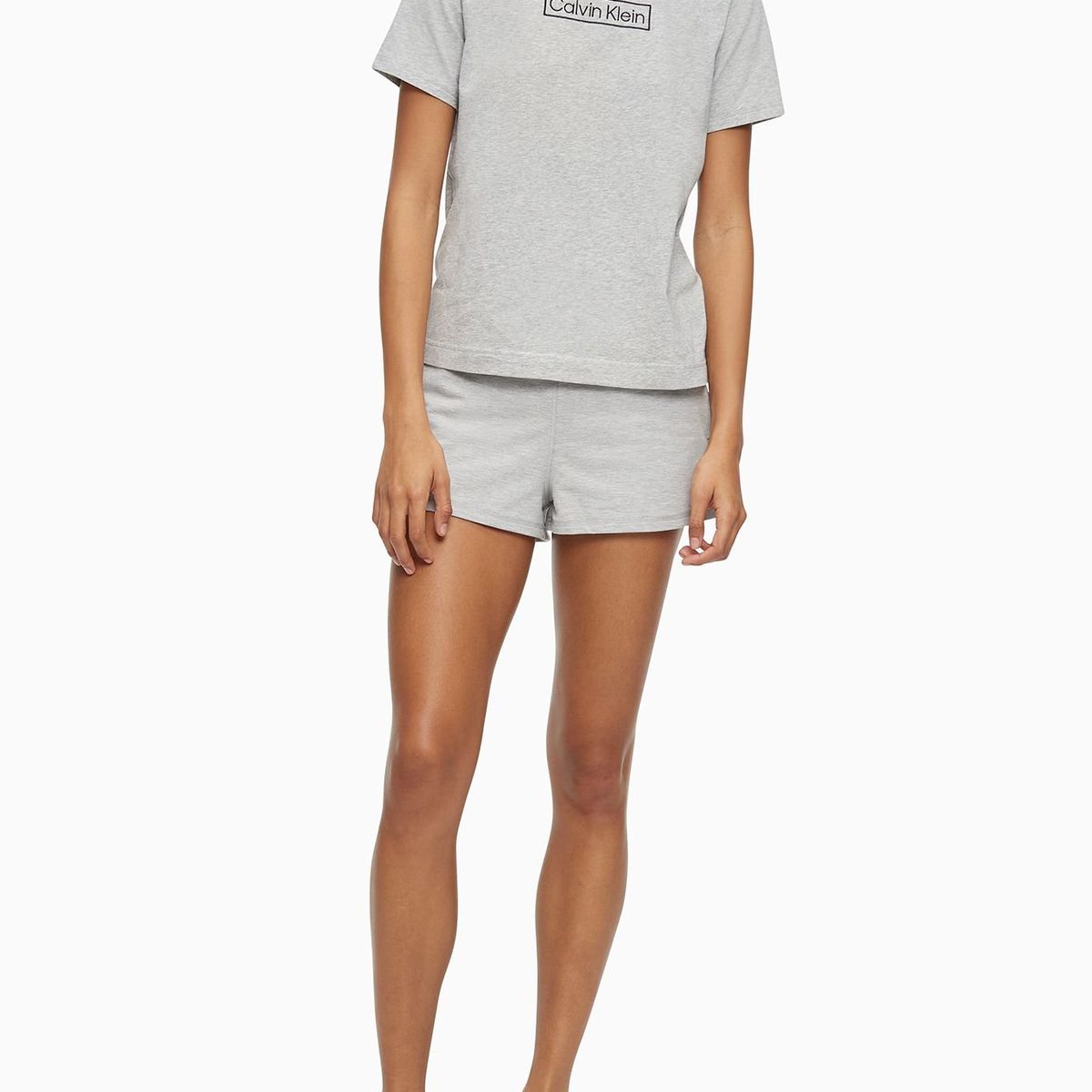 CALVIN KLEIN - Polera Pijama Reimagined Heritage Gris Calvin Klein