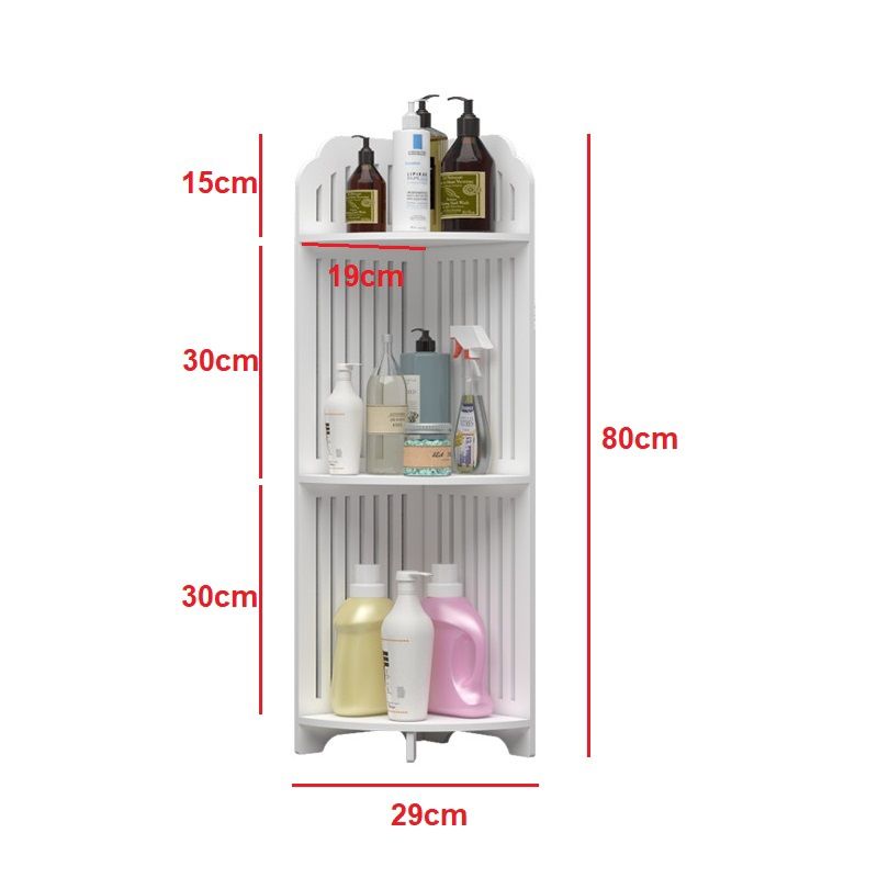 GENERICO - Estante Esquina Para Baño Cocina Organizador 80cmx20cmx20cm