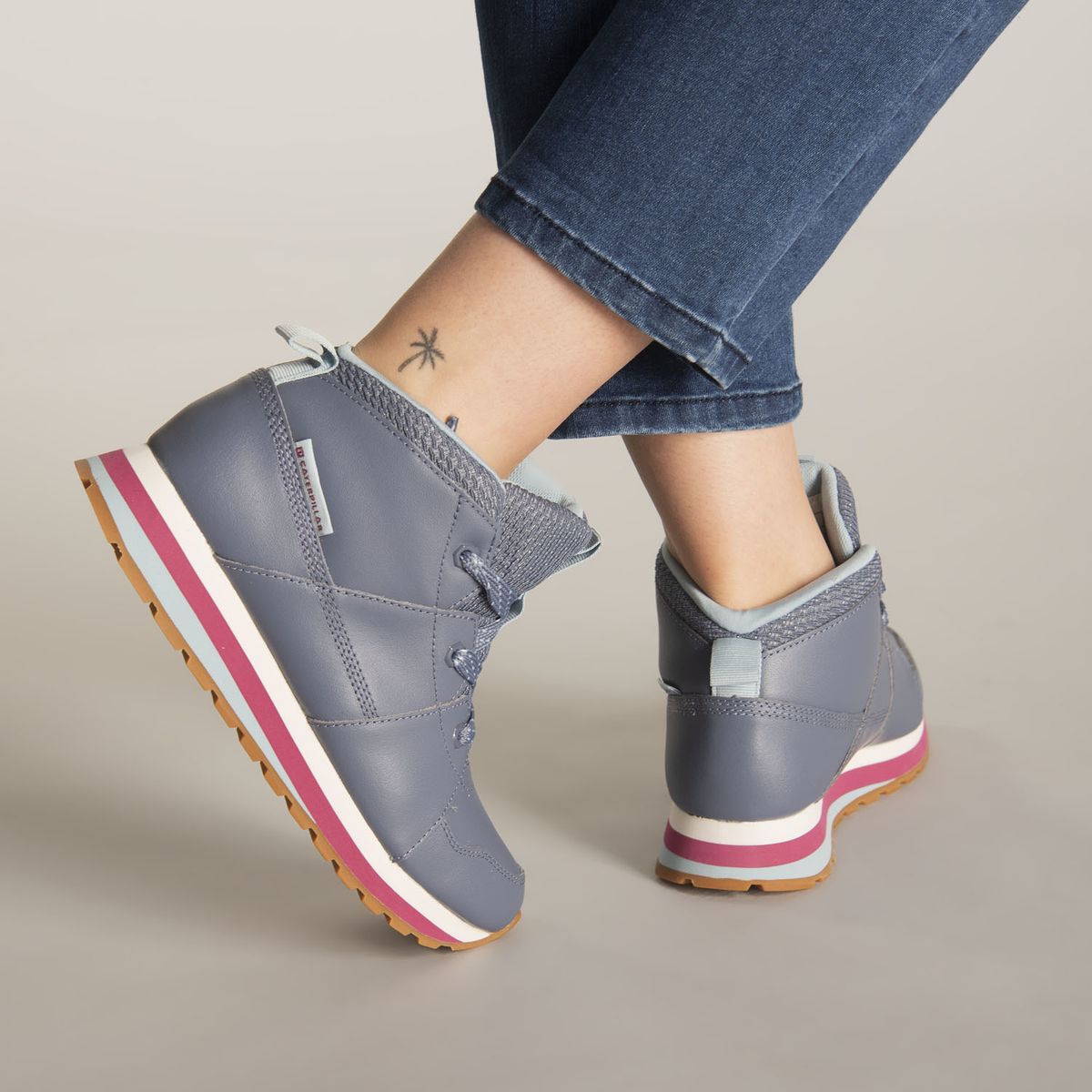 CAT - Zapatilla C/Caña Mujer Ventura Mid Elevated Gris CAT