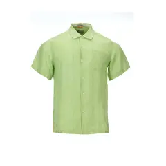 ROCKFORD - Camisa Lino Orgánico Hombre Linendyed Verde
