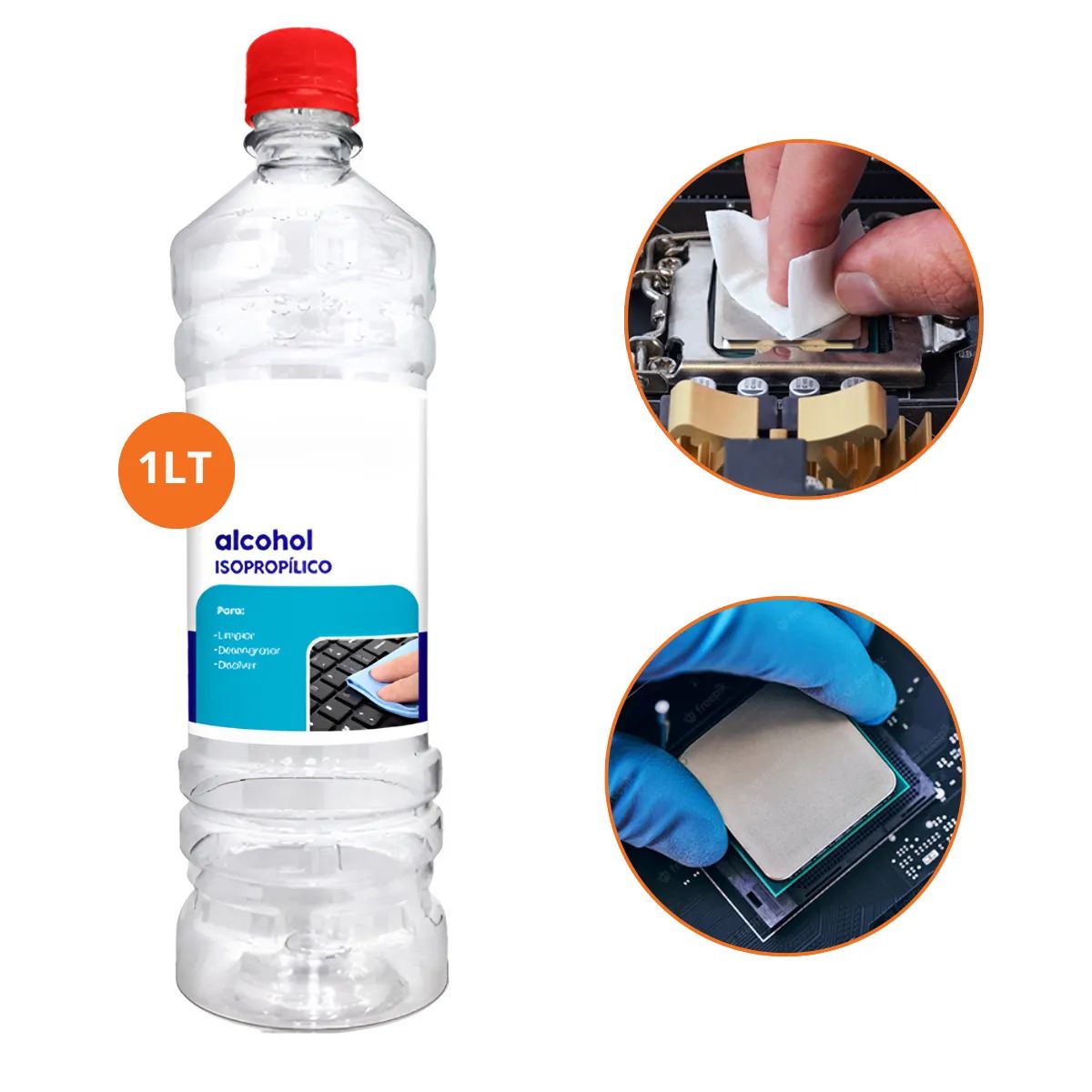 GENERICO - Kit Limpieza Pc Alcohol Isopropílico Y Pasta Térmica Calidad
