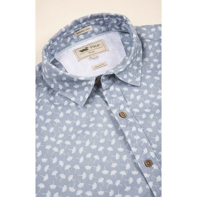 Imagen 2 del producto Camisa Lino Orgánico Hombre Nature Azul