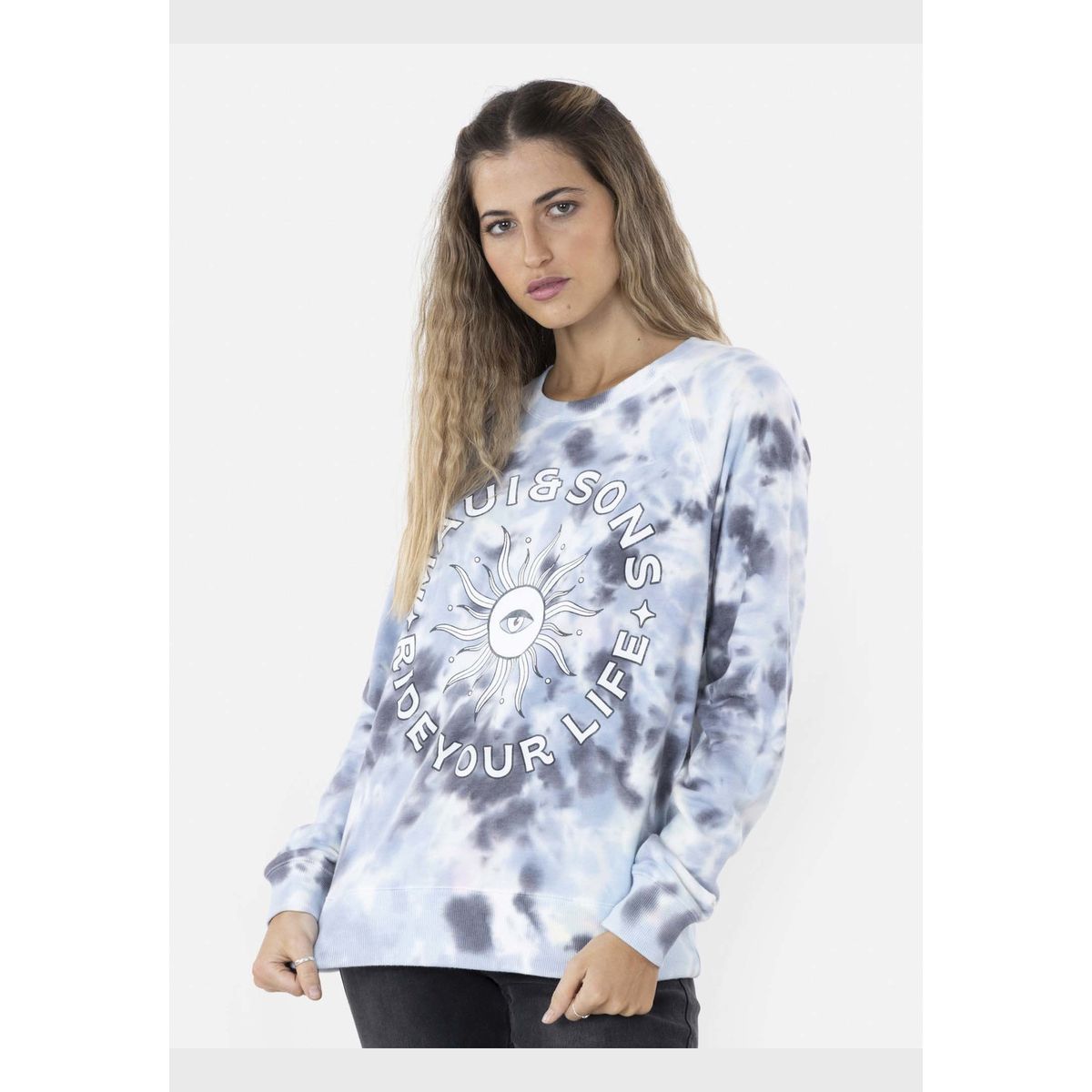 MAUI AND SONS - Poleron Deep on the Ocean Mujer Multicolor Maui and Sons MAUI AND SONS