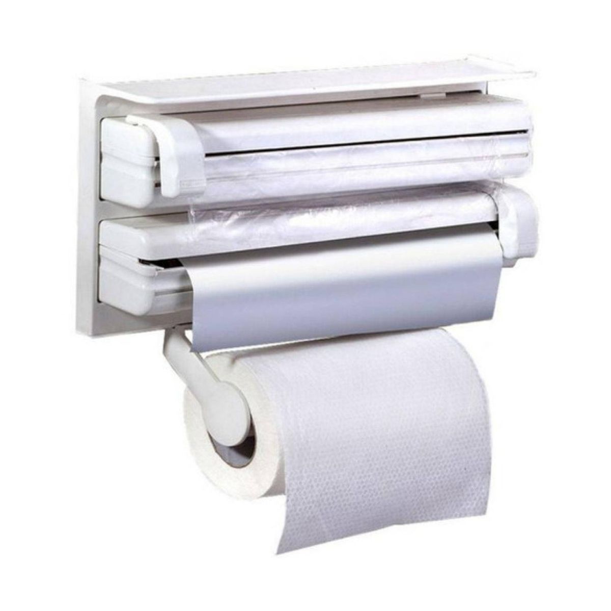 GENERICO - Dispensador Triple De Papel Para Cocina 39x19x7cm Blanco