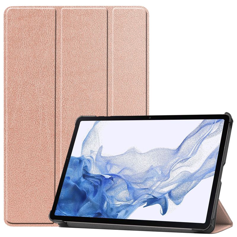 GKK - Para: Galaxy Tab S8 - Funda Cuero con Soporte / Rosado