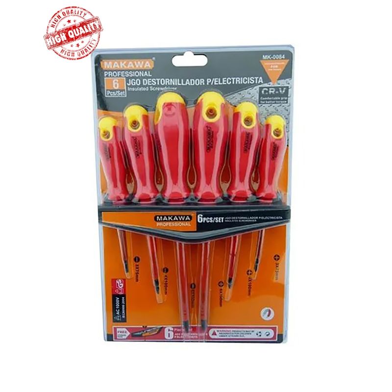 OEM - Juego Destornillador Pelectricista Aislados 6pcs Makawa