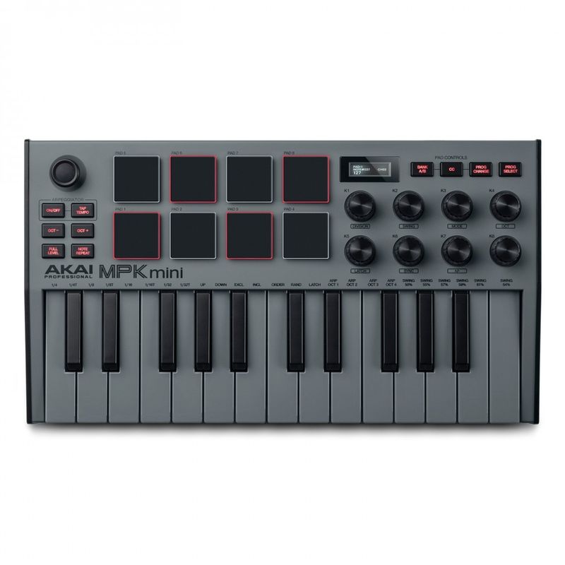 AKAI PROFESSIONAL - Controlador Midi Akai Professional Mpk Mini Mk3 Gris