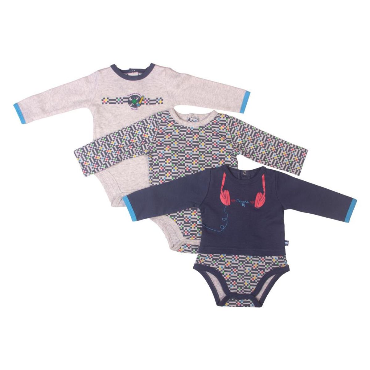 PILLIN - Set 3 Pzas Body Niño Multicolor Pillin PILLIN