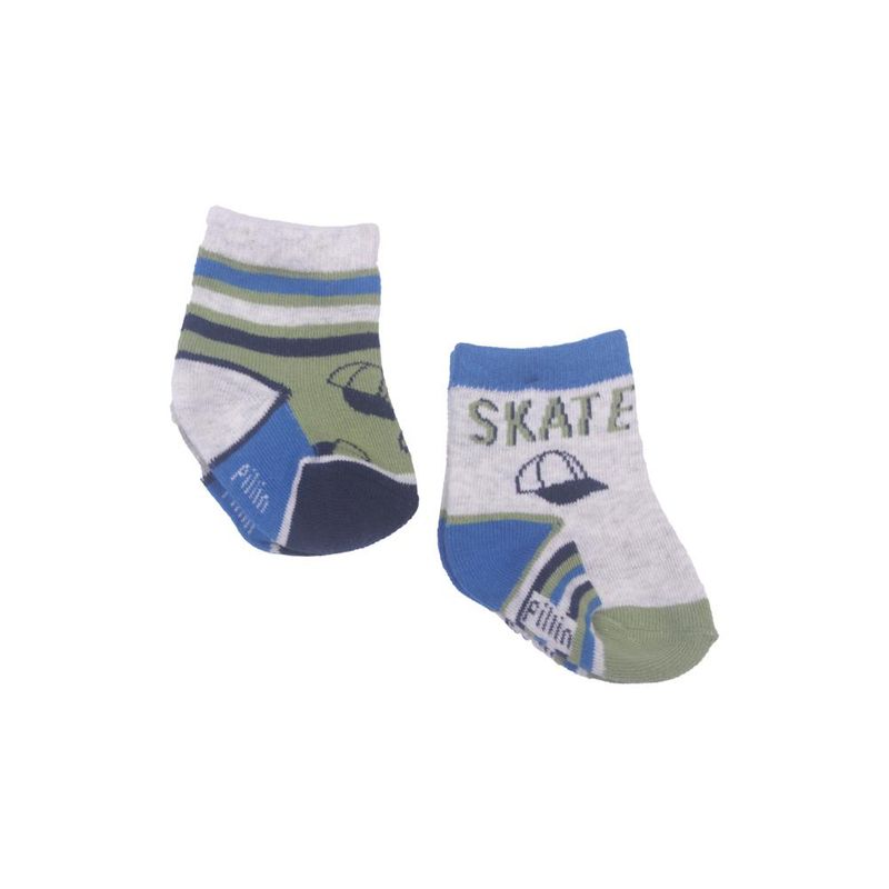 PILLIN - Set 2 Pzas Calcetín Bebe Niño Multicolor Pillín - Gris