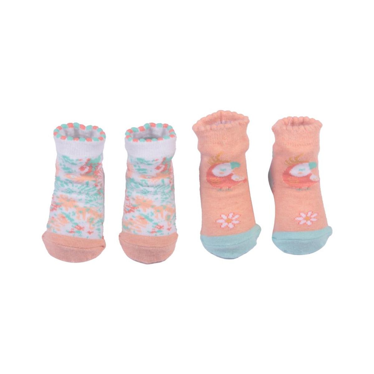 PILLIN - Set 2 Pzas Calcetín Bebe Niña Multicolor Pillín - Rosa