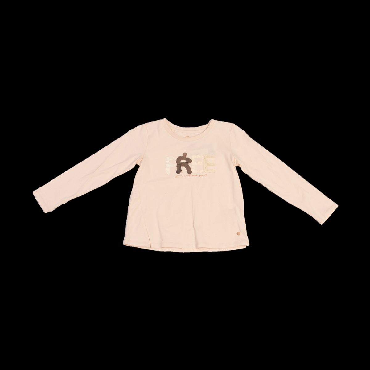 PILLIN - Polera Manga Larga Niña Crudo Pillin - Crema