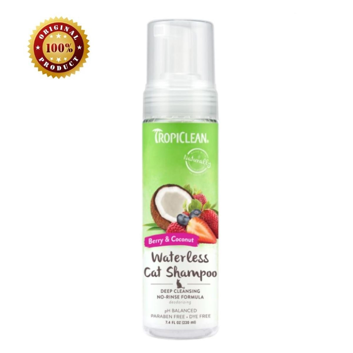 TROPICLEAN - Shampoo En Seco Gato Limpieza Profunda Tropiclean 220 Ml.