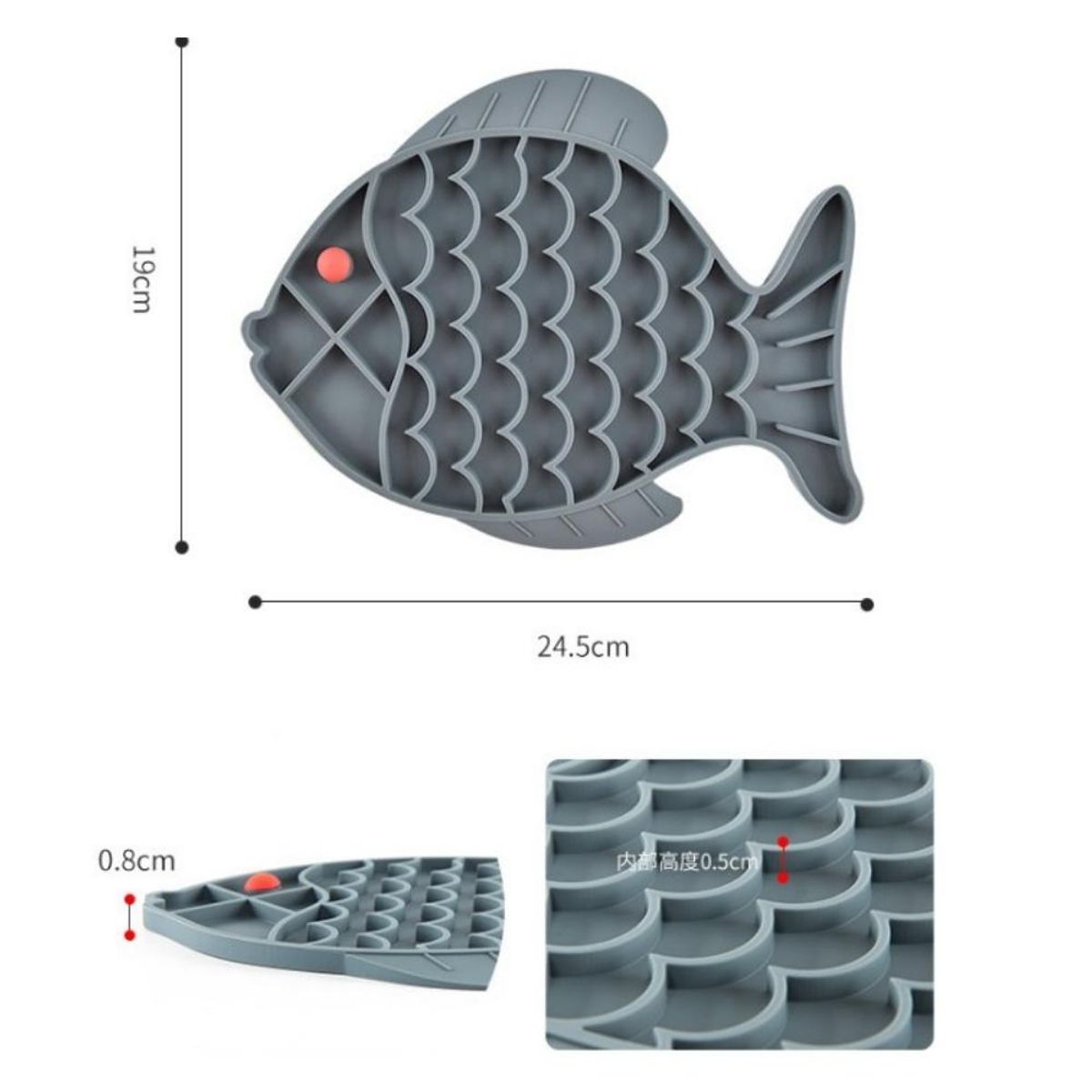 GENERICO - Comedero Lento Slow Food Para Gatos - Gris