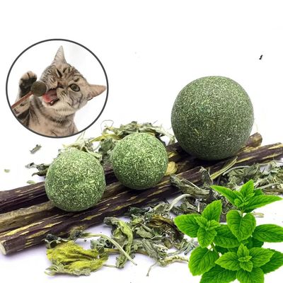 Imagen 2 del producto Pack x3 Bola Compacta Hierba Gatera Prensada Para Gatos