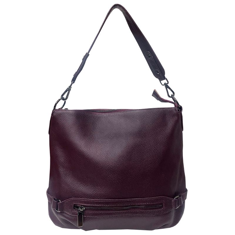 TODOPIEL - Cartera Cuero Mujer Burdeo Todopiel