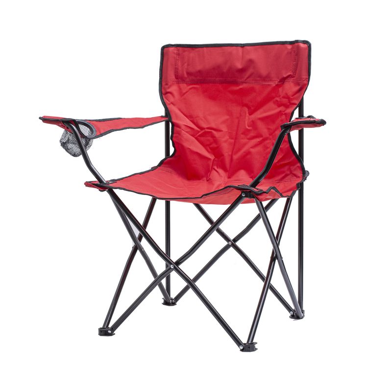 GENERICO - SILLA DE CAMPING PLEGABLE ROJA BIGHOUSE-MIMBRAL