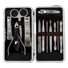 INVENCIBLE - SET MANICURE Y PEDICURE PROFESIONAL 12 PIEZAS AI40