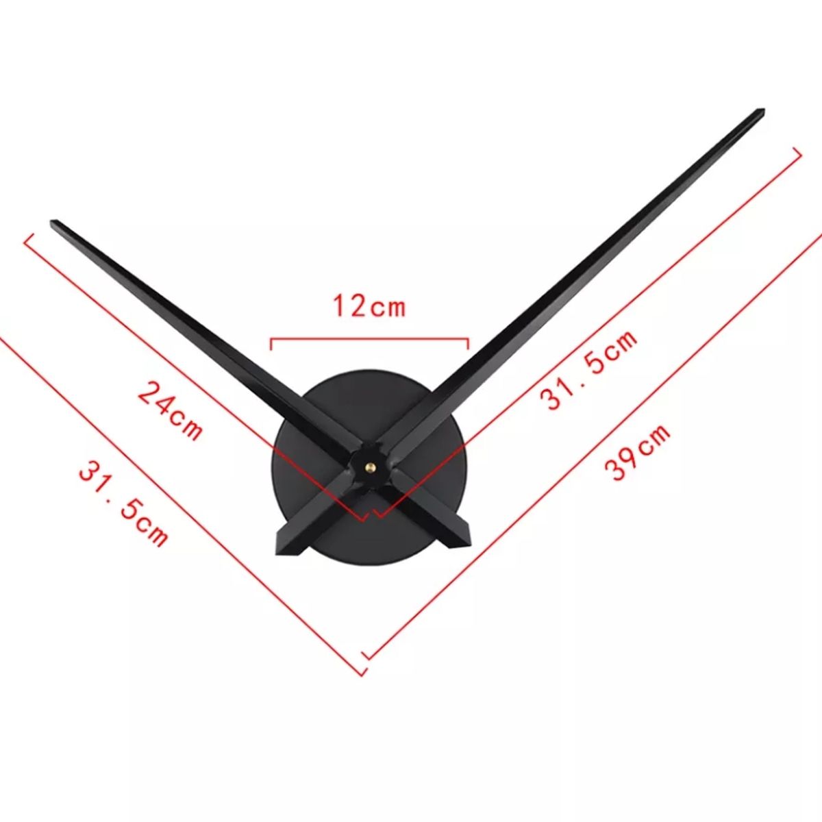 GENERICO - Reloj De Pared 3d Adhesivo Moderno Grande 120 Cm De Diámetro