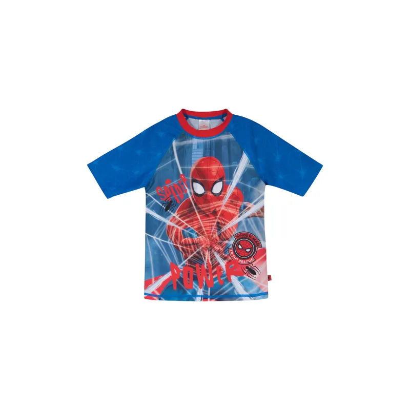 DISNEY - Polera Niño Manga Corta UV 50+ Disney Spiderman Azul DISNEY