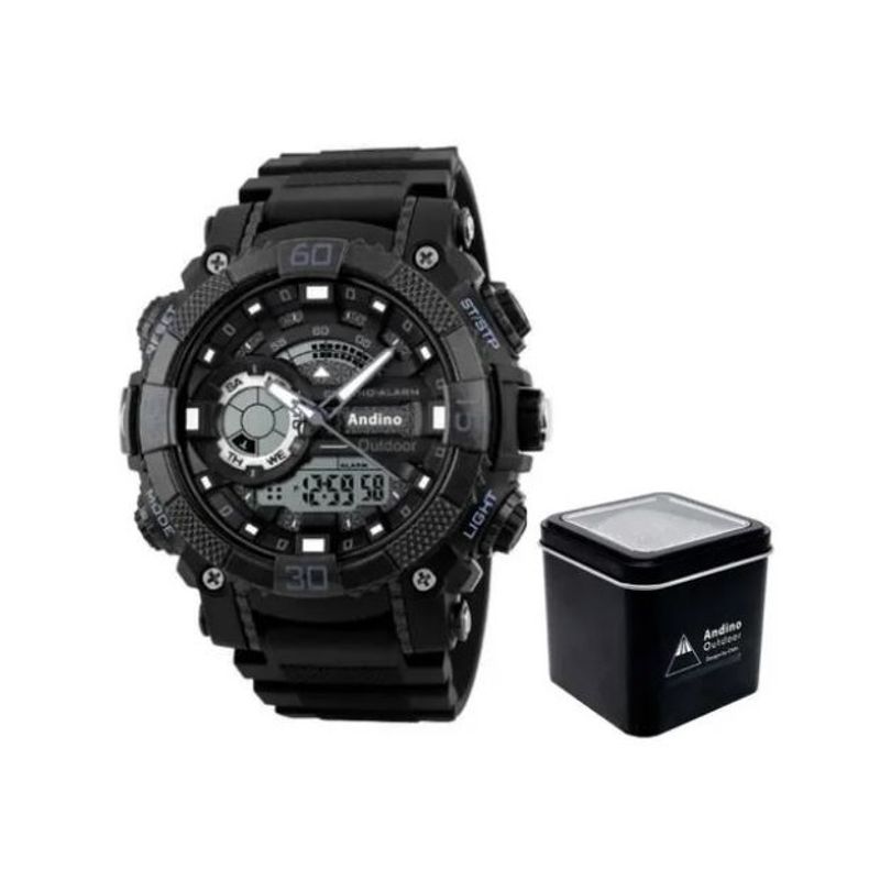 GENERICO - Reloj Análogo Digital Cuarzo cronometro alarma 5atm Andino Original