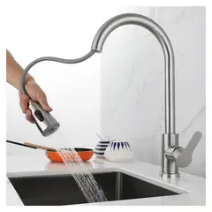 HOME NEAT - Grifo llave lavaplatos monomando cocina extensible - Cromo
