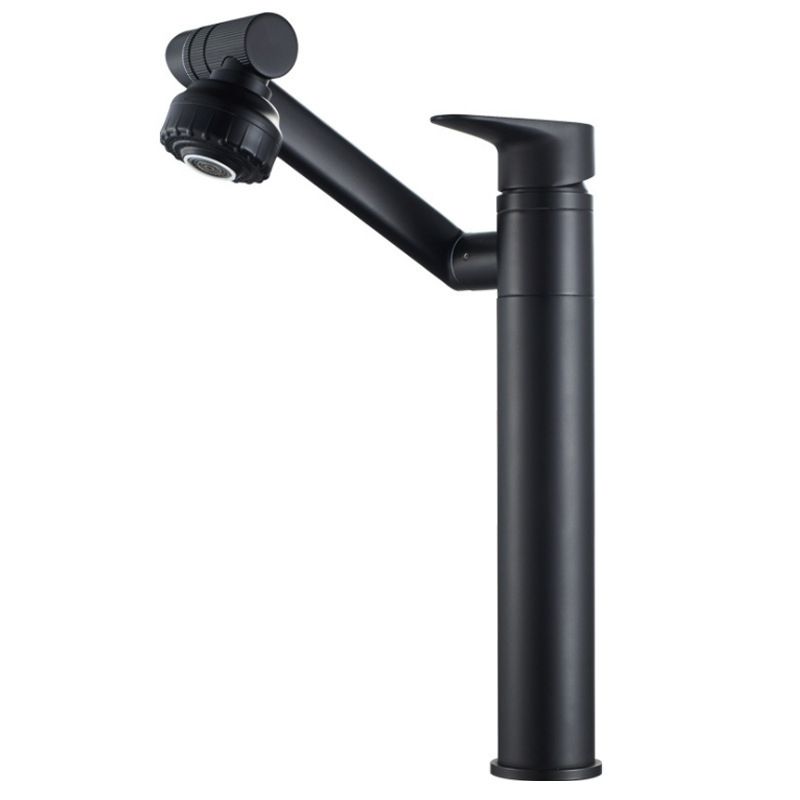 HOME NEAT - Grifomonomando alta lavamanos giratorio 1080 + flexibles- NEGRO