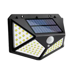 HOME NEAT - Foco Luz Solar Exterior 100 LED con Sensor de Movimiento Para Jardín