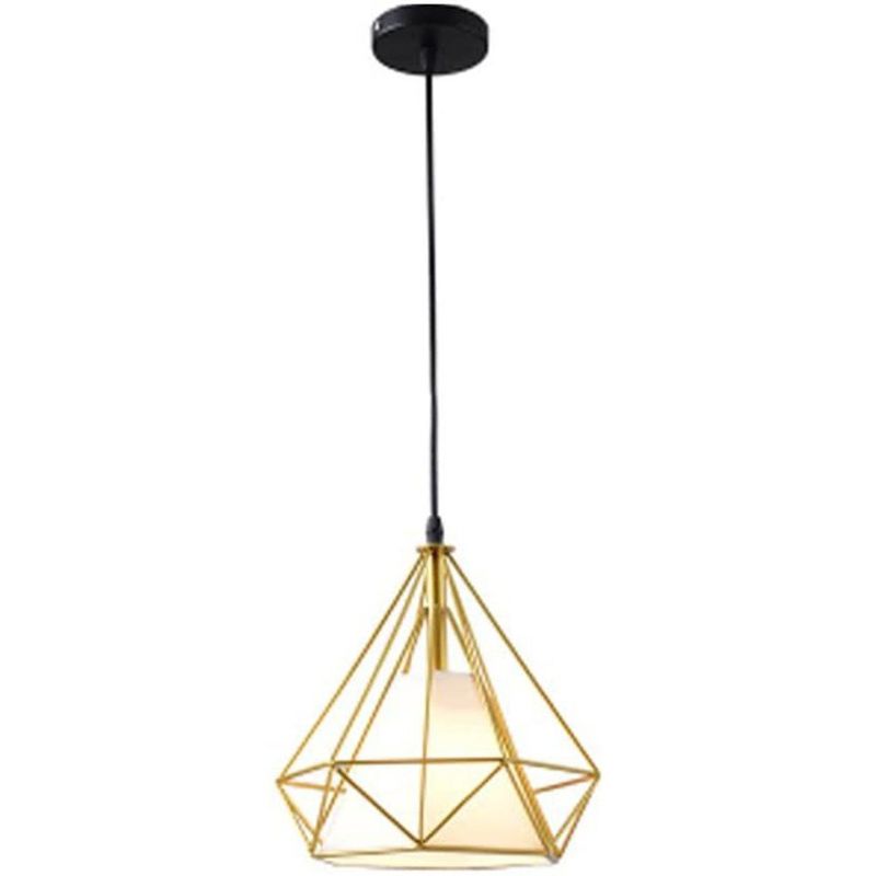 HOME NEAT - Lámpara de techo iluminación colgante 25 cm con forma de diamante.