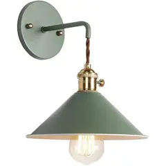 HOME NEAT - Apliques Vintage de pared lámpara metal e27 Verde