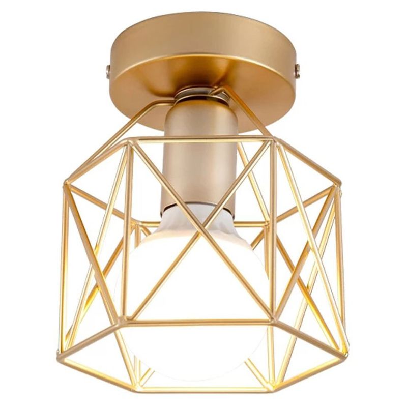 HOME NEAT - Lámpara de Techo Vintage - Dorado