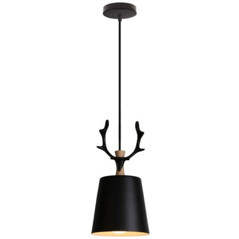 HOME NEAT - Lámpara de colgante nórdica metal Animal Negro.