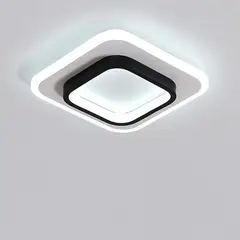 HOME NEAT - Lámpara de techo LED acrílica cuadrada 24cm - Negro.