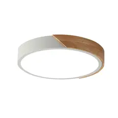 HOME NEAT - Lámpara LED 23cm Borde Blanco y madera
