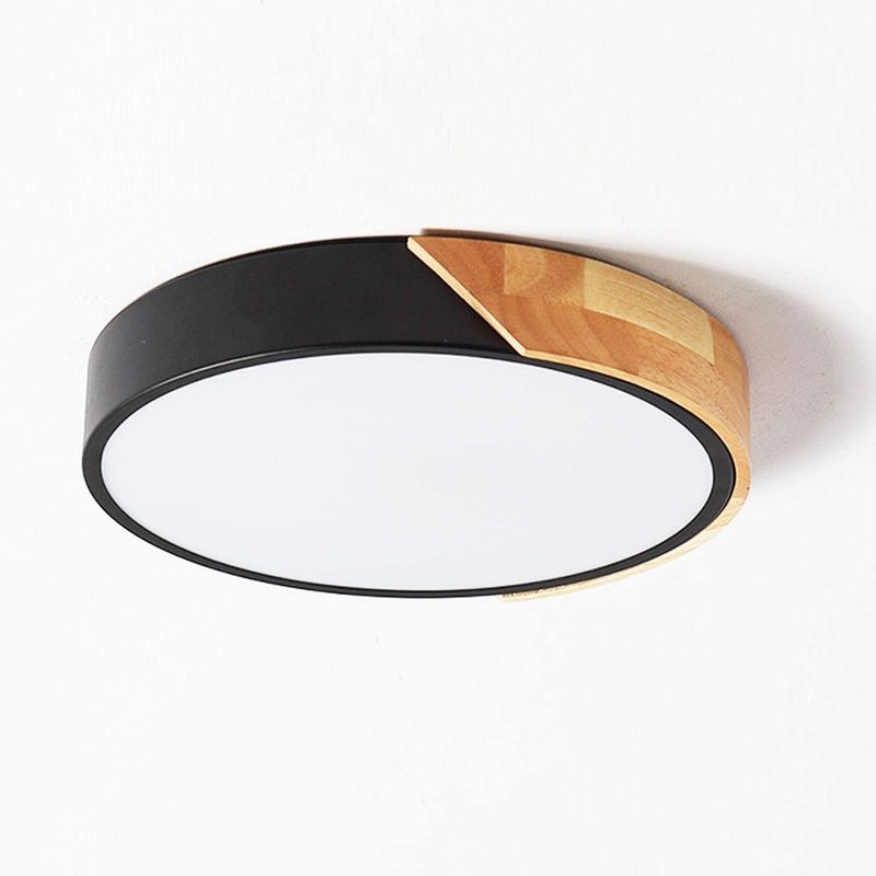 HOME NEAT - LED Lámpara de Techo Moderna Ø23cm Redondo 3 Colores - Negro