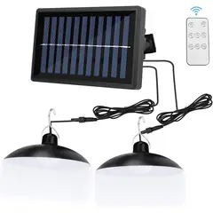 HOME NEAT - 2 en 1 Lámpara colgante solar con mando a distancia - Blanco frio