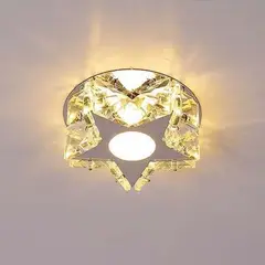 HOME NEAT - Led lámpara de techo cristal moderna ø18cm 3 colores - Estrella