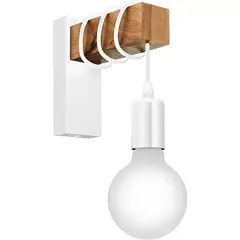 HOME NEAT - Home-neat luz lámpara de pared madera estilo moderno blanco