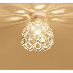 HOME NEAT - Moderno lámpara de techo de cristal E27 iluminación ø20cm Blanco
