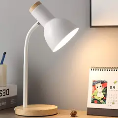 HOME NEAT - Lámpara de mesa moderno lámpara cabecera lámpara de escritorio blanco