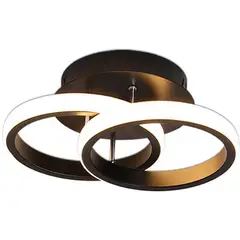HOME NEAT - Lámparas de techo led acrílica moderno 18w 3 colores negro