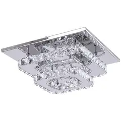 HOME NEAT - Led lámparas de techo luz de cristal 36w acero inoxidable 6000k 30cm