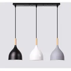 HOME NEAT - Lámpara de colgante nórdica moderna e27 luz de techo 3 cabezas