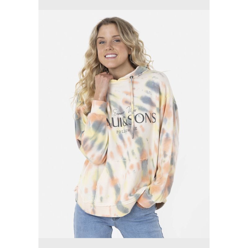 MAUI AND SONS - Poleron Rainbow Hoodie Mujer Multicolor Maui and Sons