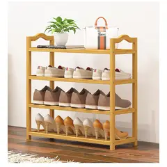 GENERICO - Zapatero Armable De Madera 4 Pisos 70cm X 63cm 10466