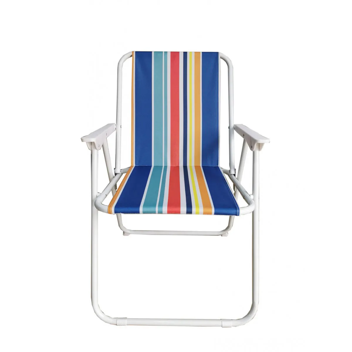 GENERICO - SILLA CAMPING PLEGABLE RAYAS AZUL ENVIO GRATIS