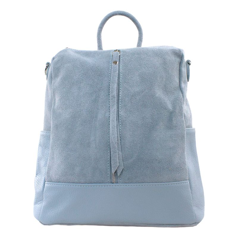 MAILEA - Mochila reno base cuero para mujer celeste