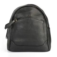 MAILEA - Mochila ecocuero cierre redondo para mujer negro