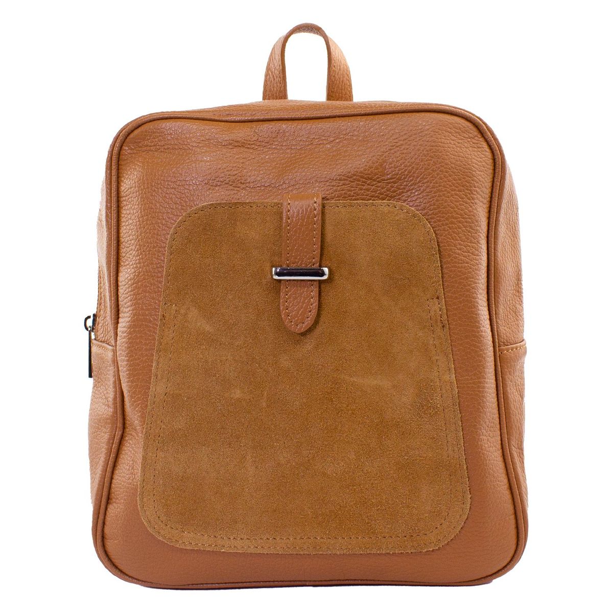 MAILEA - Mochila cuero bolsillo reno para mujer tostado