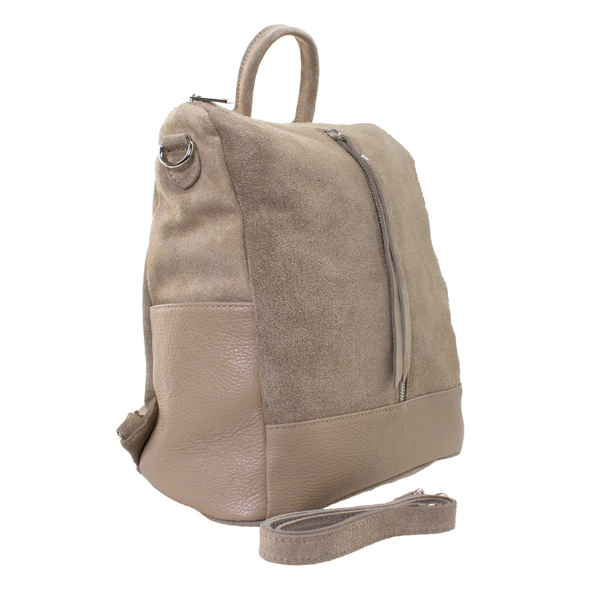 MAILEA - Mochila reno base cuero para mujer taupe