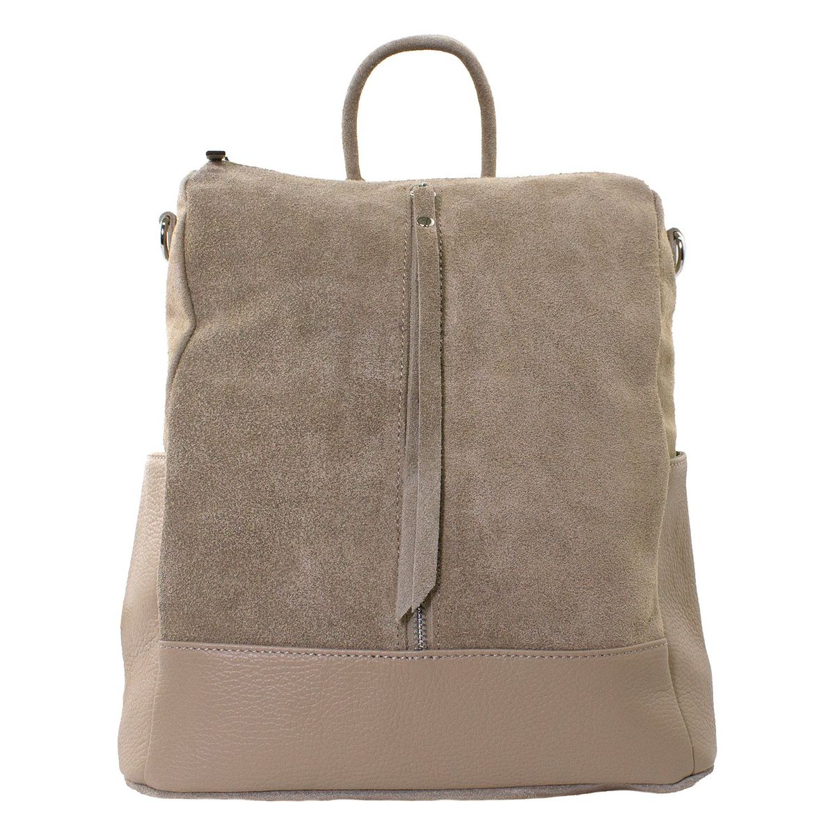 MAILEA - Mochila reno base cuero para mujer taupe